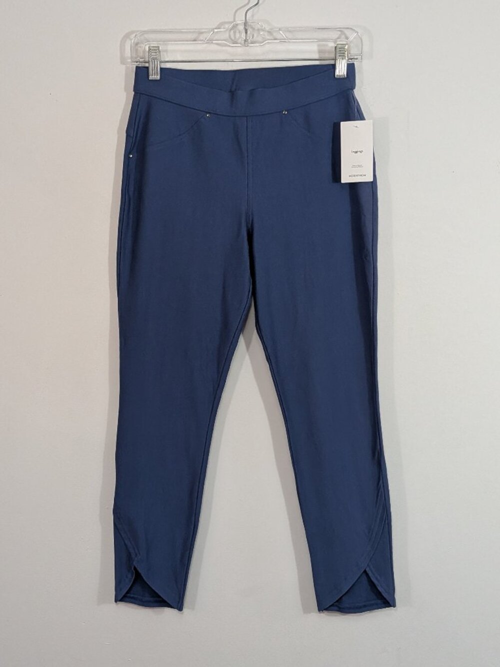 NWT Nordstrom Blue Casual Pants Crop Capris Tulip Hem Women's Size Small S